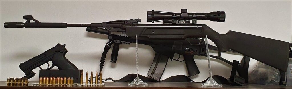 銃と弾薬の画像