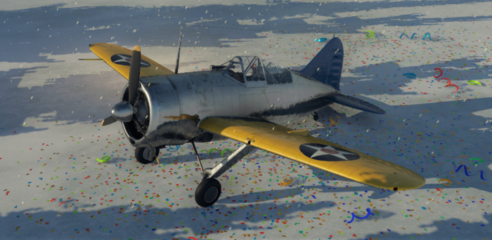 ゲームWar Thunderのアメリカ空軍航空機 F2A-1 バッファローの画像